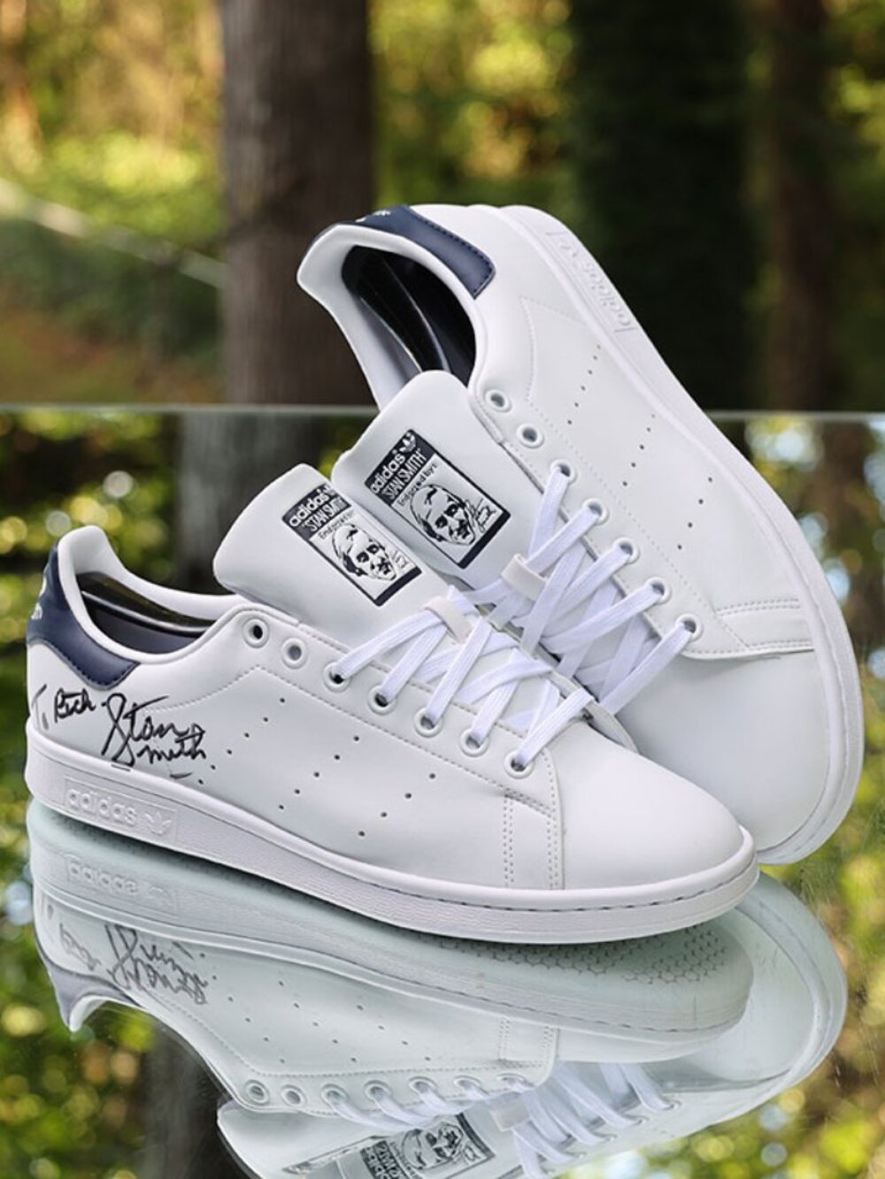 Adidas Stan Smith White Navy Custom Signature